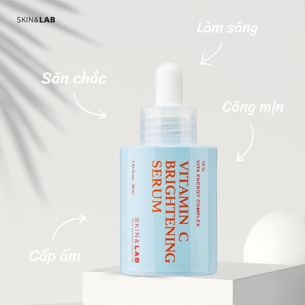 c493 - Tinh Chất Vitamin C Skin&Lab Brightening Serum With 15%  làm sáng căng bóng da 30ml - Hàn Quốc