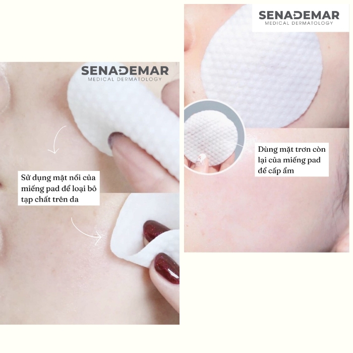 Nước Hoa Hồng Dưỡng Ẩm, Tẩy Tế Bào Chết, Giảm Mụn SenaDemar AHA-Glycolic Acid Toner Pad Hàn Quốc 70 miếng