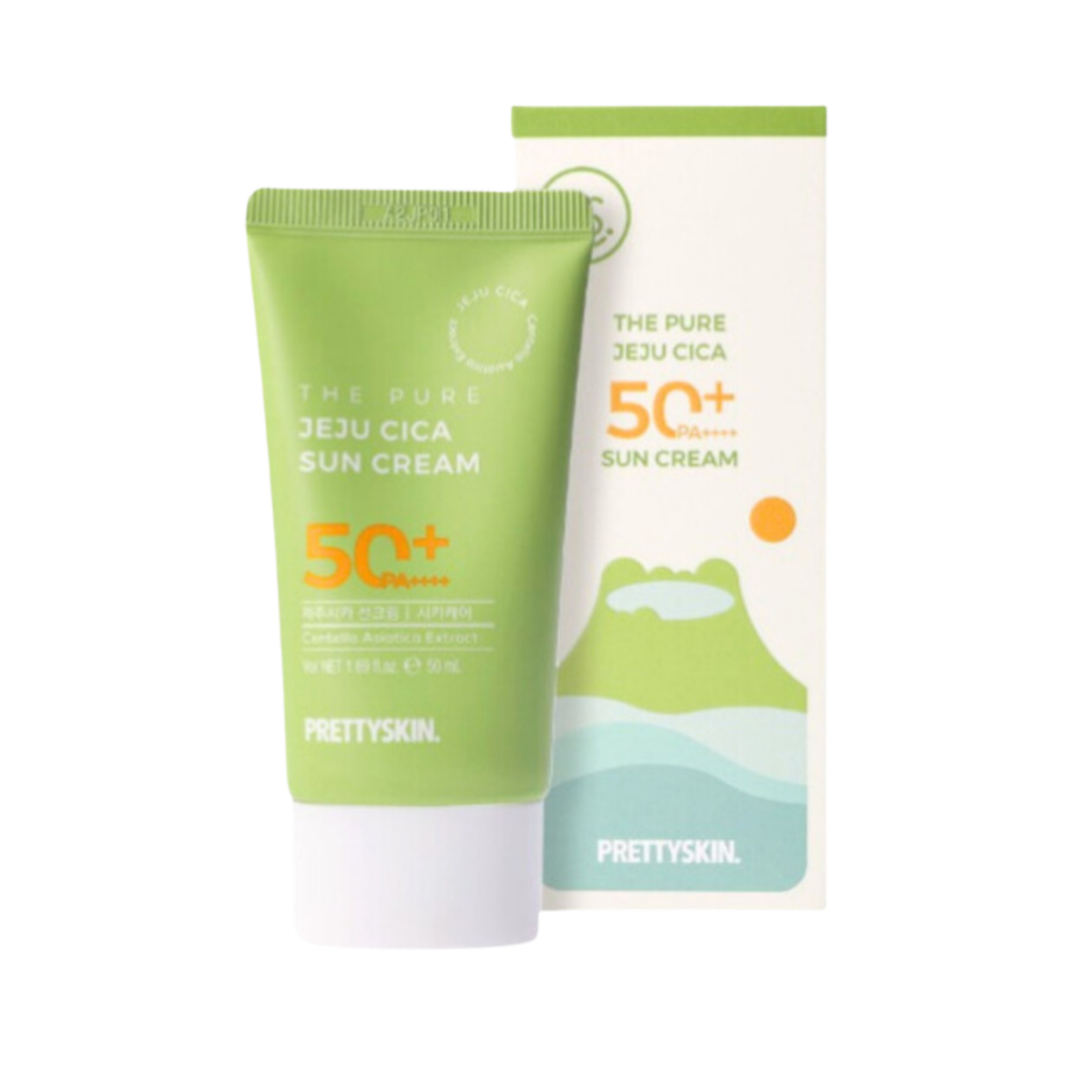 Kem chống nắng Rau Má Prettyskin The pure jeju cica Sun Cream 50ml