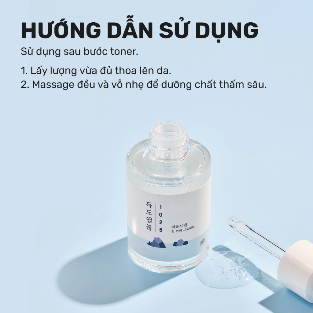 Tinh Chất Dưỡng Da Round Lab 1025 Dokdo Ampoule 45g cấp ẩm dịu nhẹ