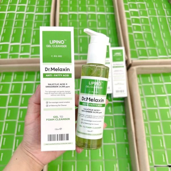 e447 - Dr.Melaxin (KV) - Sữa Rửa Mặt Ngăn Ngừa Mụn Lipino Gel Cleanser Anti Fatty Acid 150ml