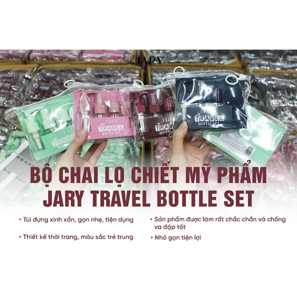 Bộ Chiết Mỹ Phẩm Cao Cấp Jary Travel Bottle Set Hàn Quốc