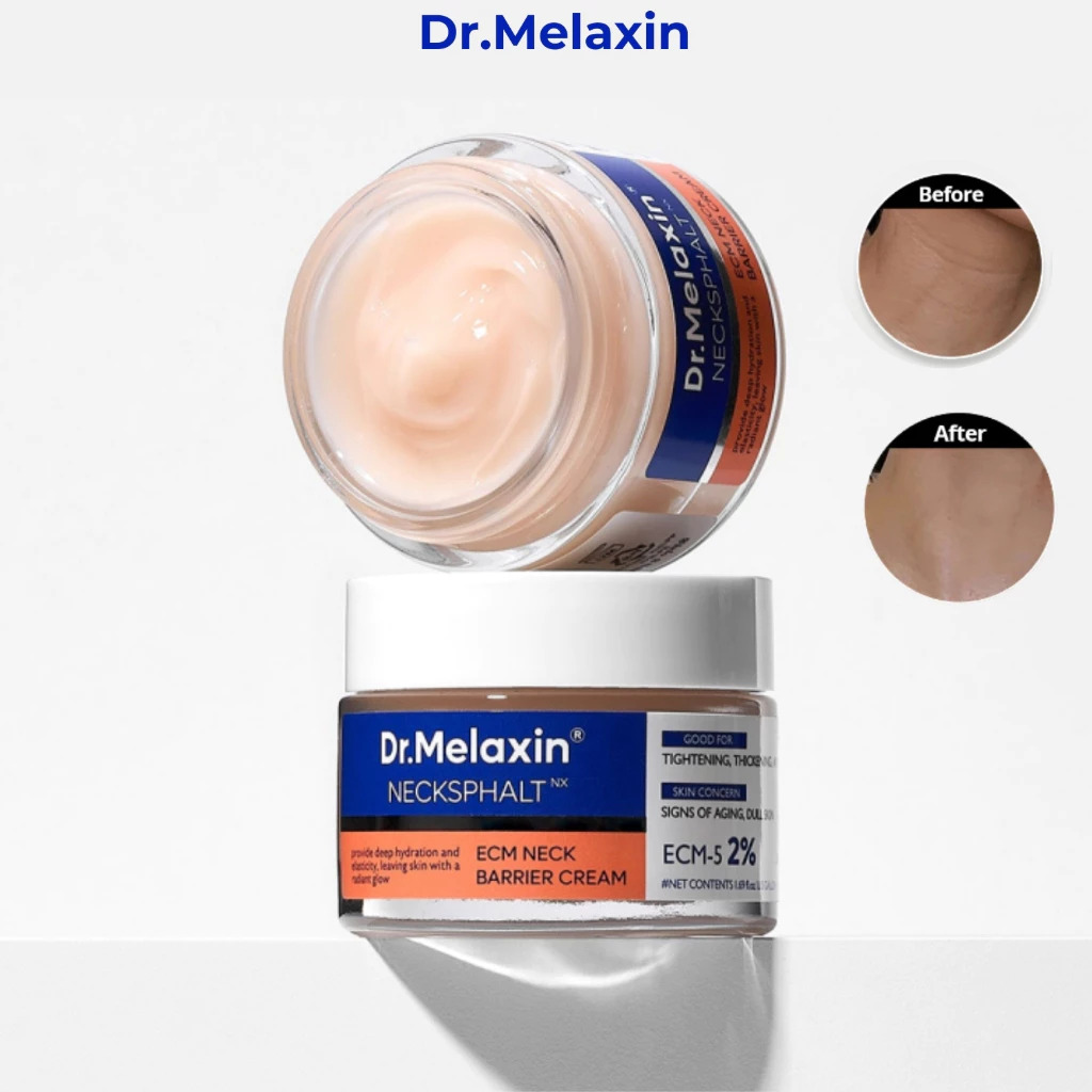 e316 - Dr.Melaxin - Kem dưỡng cổ Necksphalt ECM Neck Barrier Cream Cải Thiện Nếp Nhăn, Trẻ Hoá