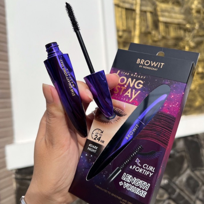 Mascara Dài Mi Star Galaxy Long Stay Dày Mi Browit By Nongchat Chống Nước, Lâu Trôi 8g LYO