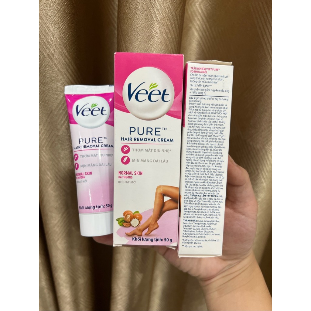 e260 - Kem Tẩy Lông Veet Pure Pháp Dành Cho Mọi Loại Da, Pháp 50g & 100g