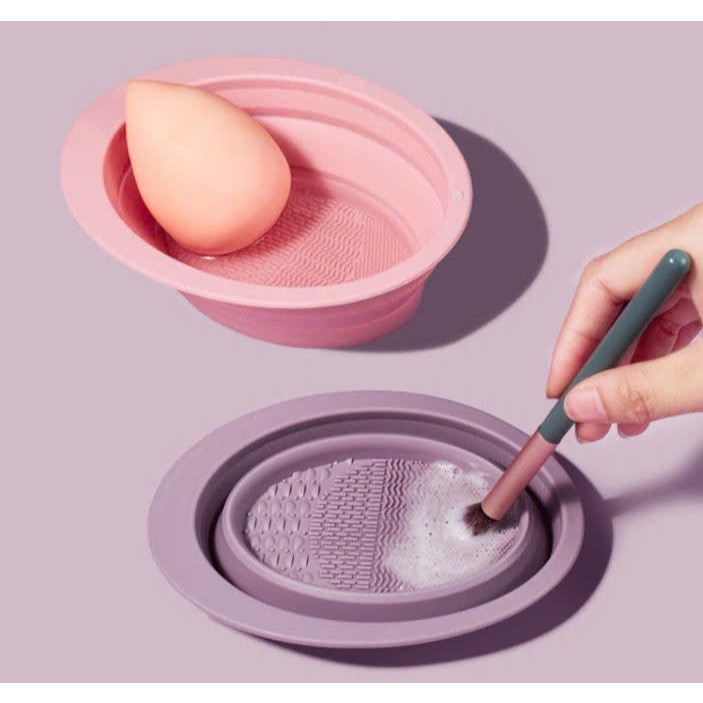 Chậu Làm Sạch Cọ & Giỏ Treo Phơi Khô Cọ Trang Điểm Jary Slicone Makeup Brush Cleaning / Hanging Brush Basket