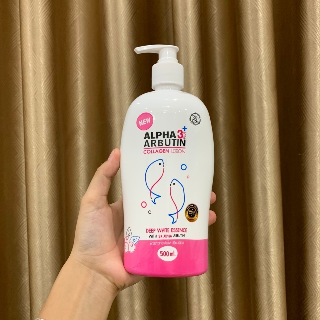 Sữa Dưỡng Thể Trắng Da, Giúp Da Săn Chắc, Đàn Hồi Alpha Arbutin 3 Plus Collagen Lotion Thái Lan 500ml