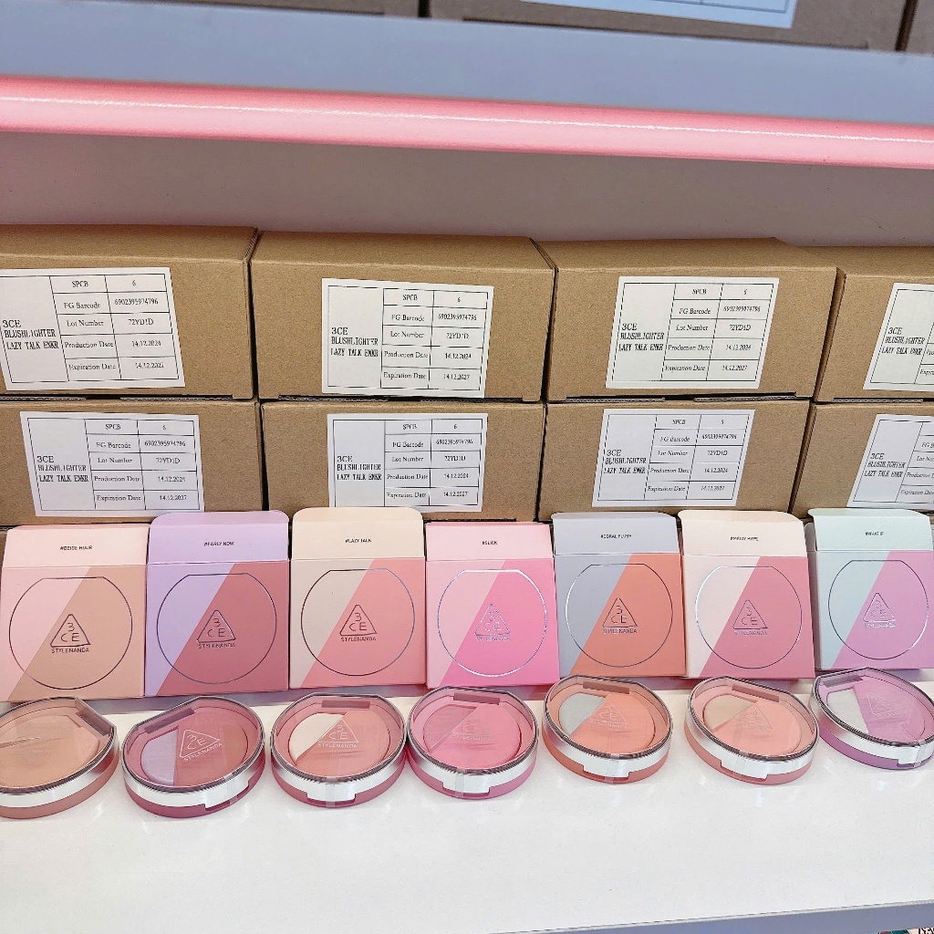 e468 - 3CE - Phấn Má Hồng Kết Hợp Bắt Sáng 3CE Highlighter Blushlighter 4.3g