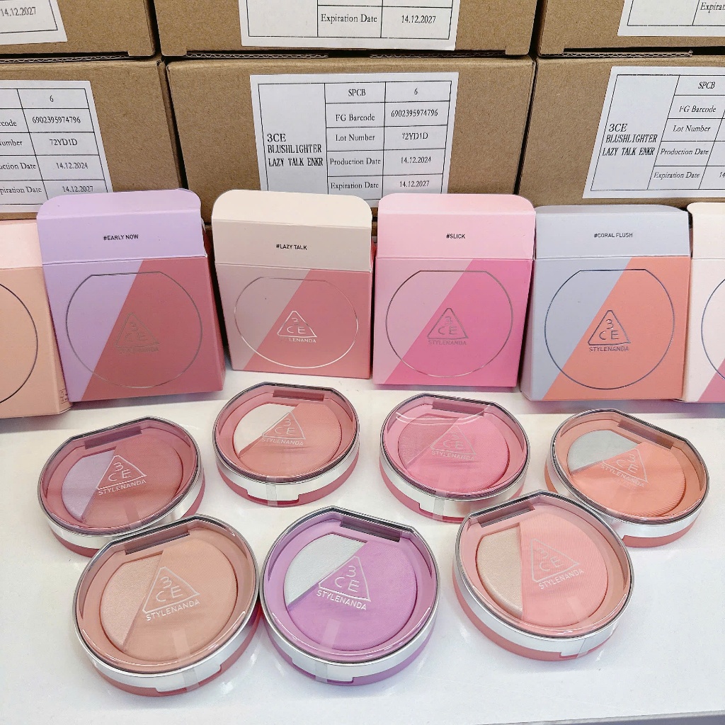 e468 - 3CE - Phấn Má Hồng Kết Hợp Bắt Sáng 3CE Highlighter Blushlighter 4.3g