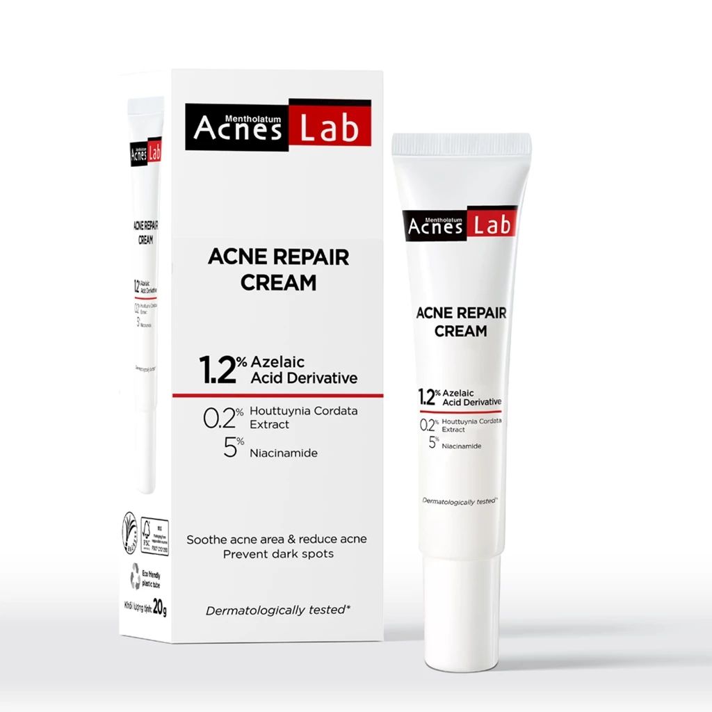 f348 - Kem dưỡng da giảm mụn chuyên sâu Rohto Acnes Lab Acne Repair Cream 20g
