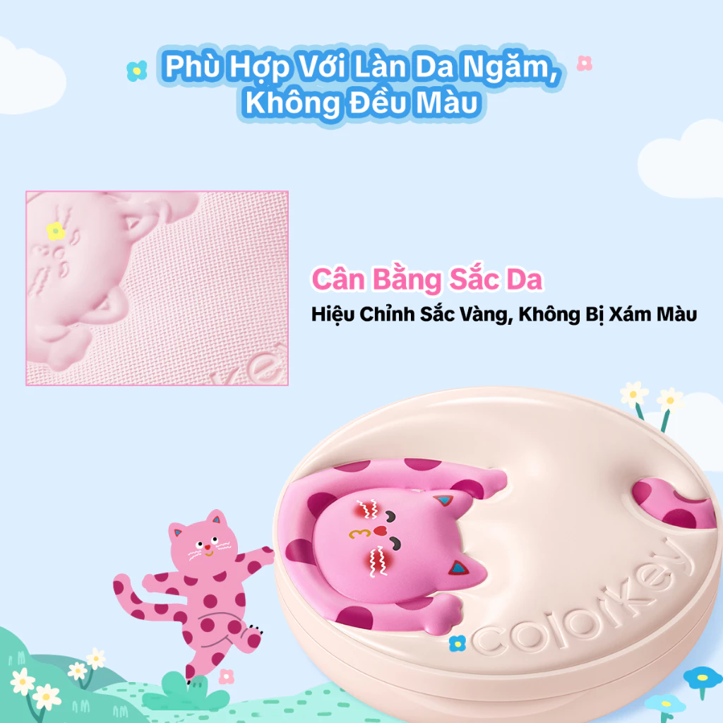 f429 - Phấn phủ nén Colorkey Pokky Mao Blurring Silky Setting Powder 7g