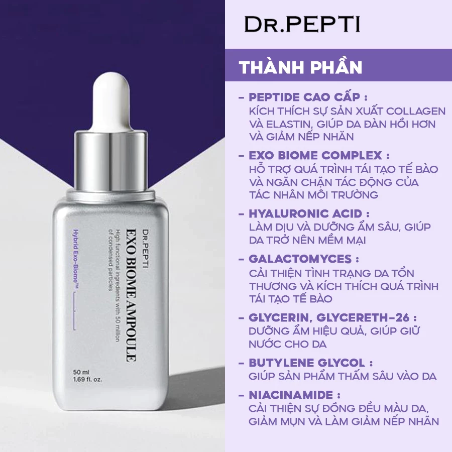 F455 - DR.PEPTI - Tinh chất dưỡng sáng chống lão hóa EXO BIOME AMPOULE 50ml