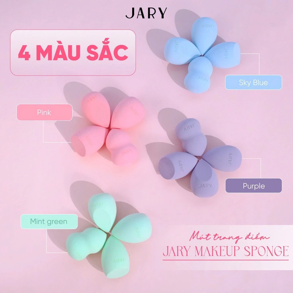 a156 - Mút Trang Điểm Makeup Jary SPONGE - Full Box