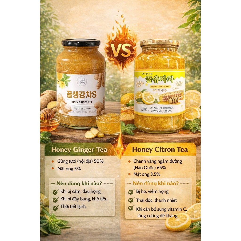 e963 - Mật ong gừng Honey Ginger Tea Cholocwon 1kg