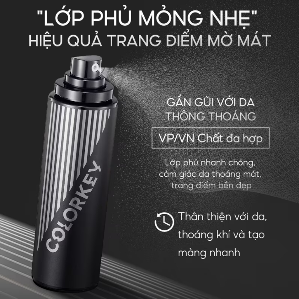 e953 - Xịt Khóa Nền COLORKEY Kiểm Soát Kiềm Dầu, Hỗ Trợ Cấp Ẩm 100ml LYO