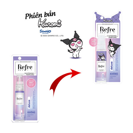 Xịt Khử Mùi Refre Whitening Perfume phiên bản Kuromi Deluxe 30ml