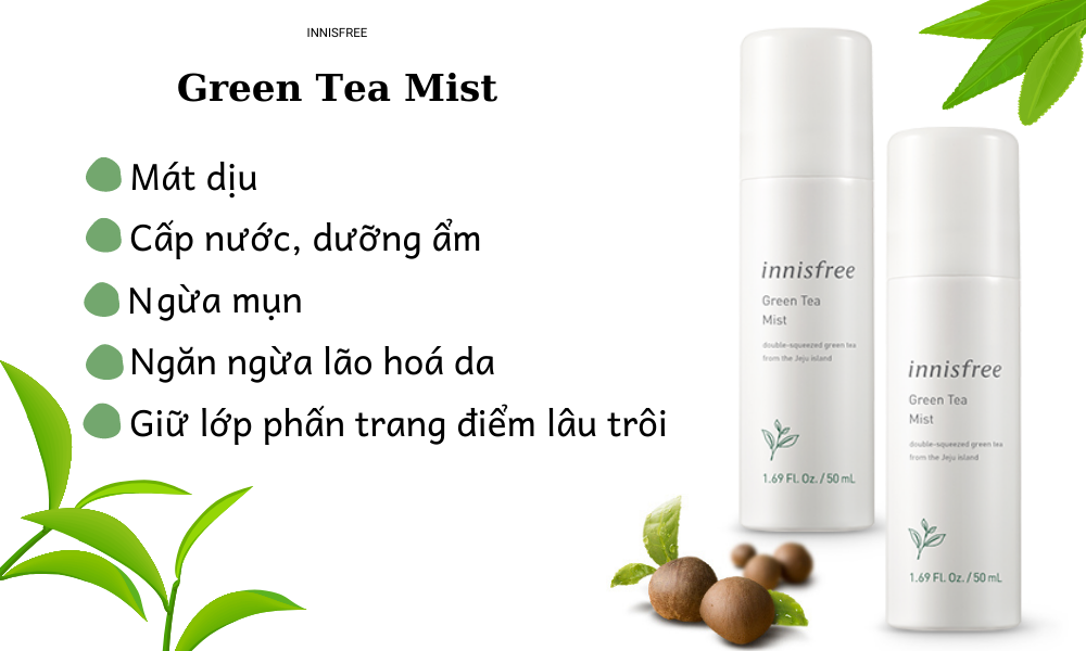 Xịt Khoáng Trà Xanh Innisfree Green Tea Mist 50ml