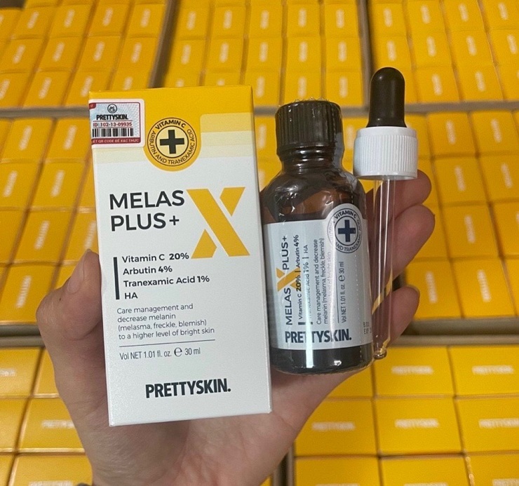 Serum Dưỡng Trắng Mờ Thâm Nám Prettyskin Melas X Plus 30ml