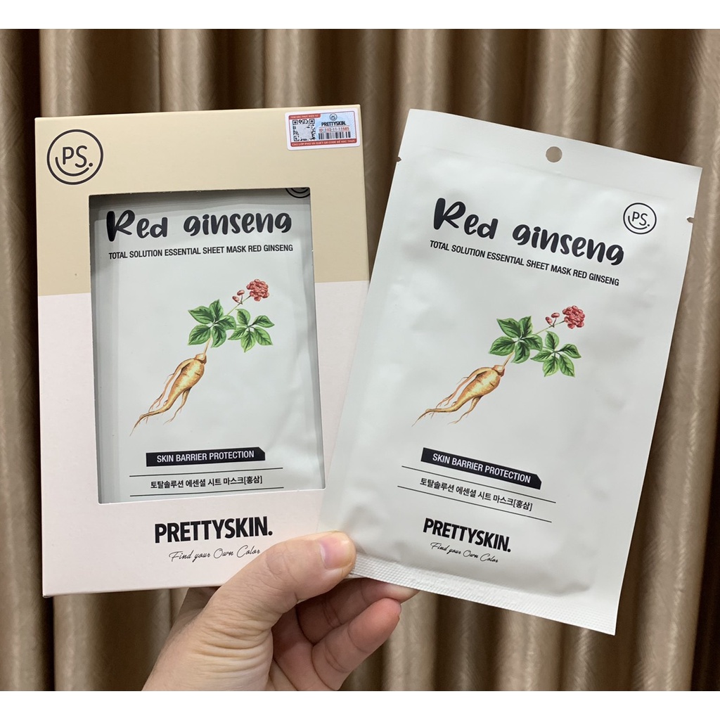 Hộp 10 miếng Mặt nạ dưỡng da PrettySkin Total Solution Essential Sheet Mask  23g x 10