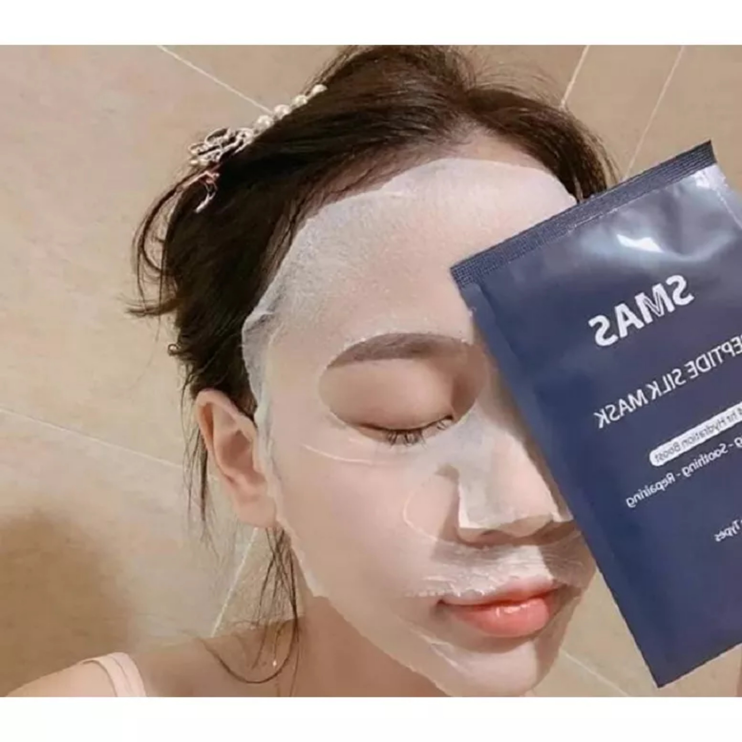 Mặt Nạ Cấp Ẩm Phục Hồi Da Cao Cấp Smas Peptide Silk Mask 25g