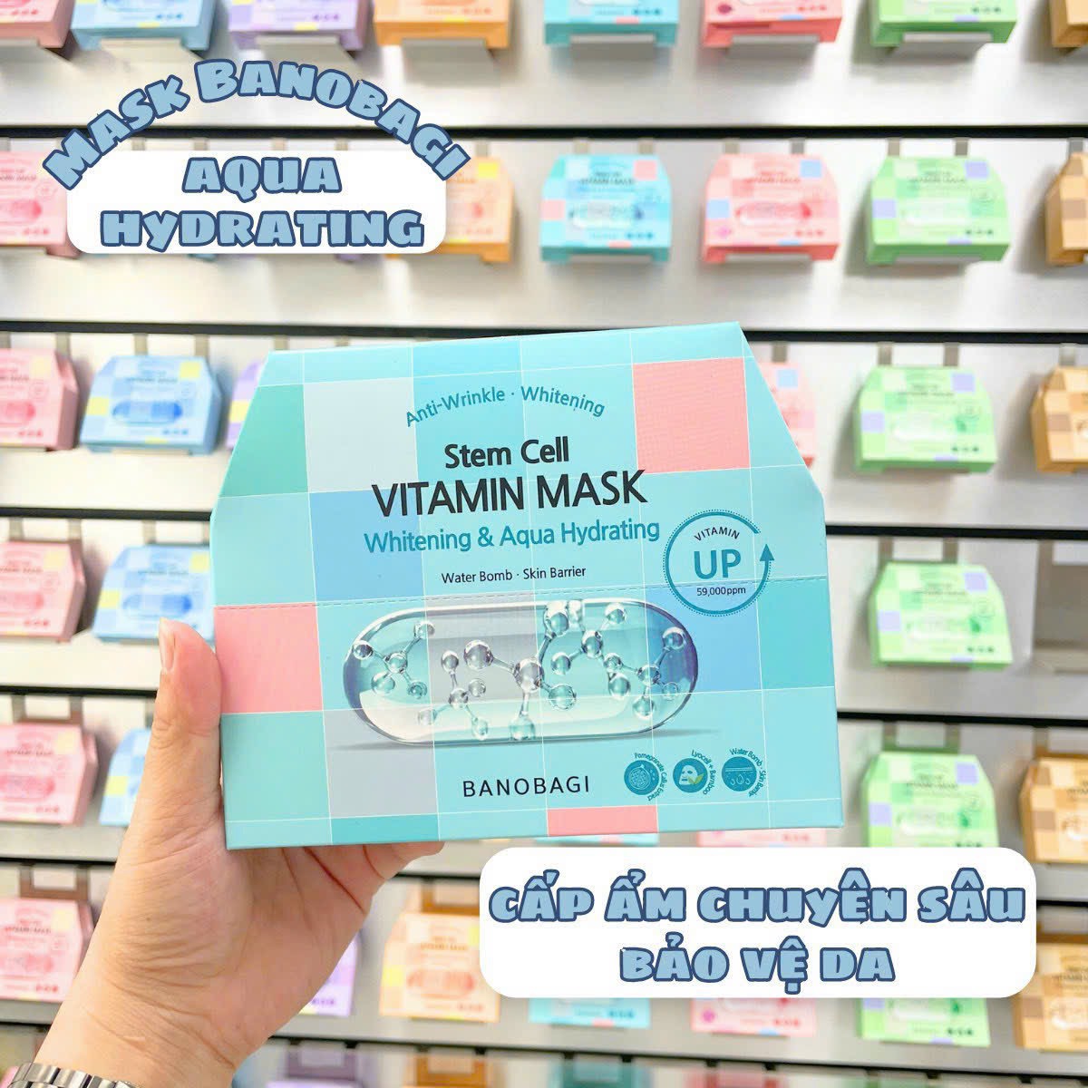 c807 - Mặt Nạ Dưỡng Trắng Da , Giảm Mụn BANOBAGI Stem Cell Vitamin Mask 30ml (Combo 10 Miếng)