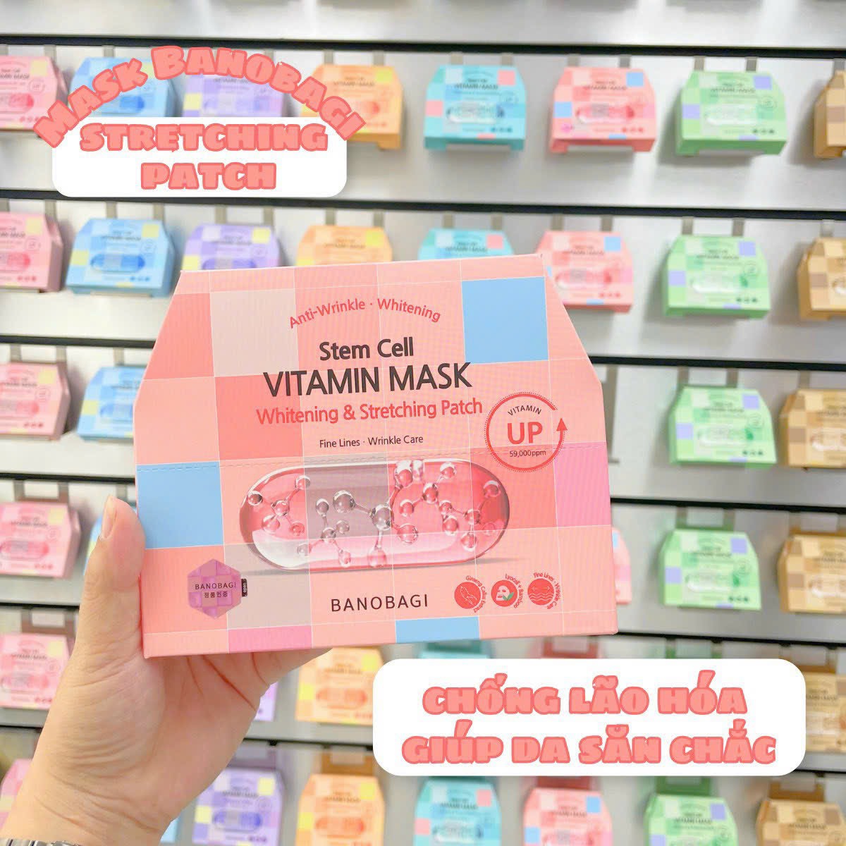 c807 - Mặt Nạ Dưỡng Trắng Da , Giảm Mụn BANOBAGI Stem Cell Vitamin Mask 30ml (Combo 10 Miếng)