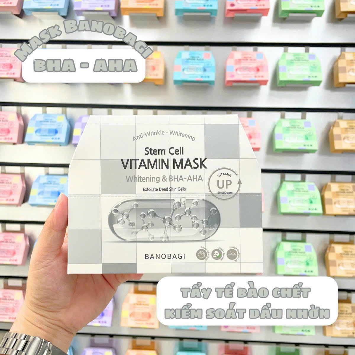 c807 - Mặt Nạ Dưỡng Trắng Da , Giảm Mụn BANOBAGI Stem Cell Vitamin Mask 30ml (Combo 10 Miếng)