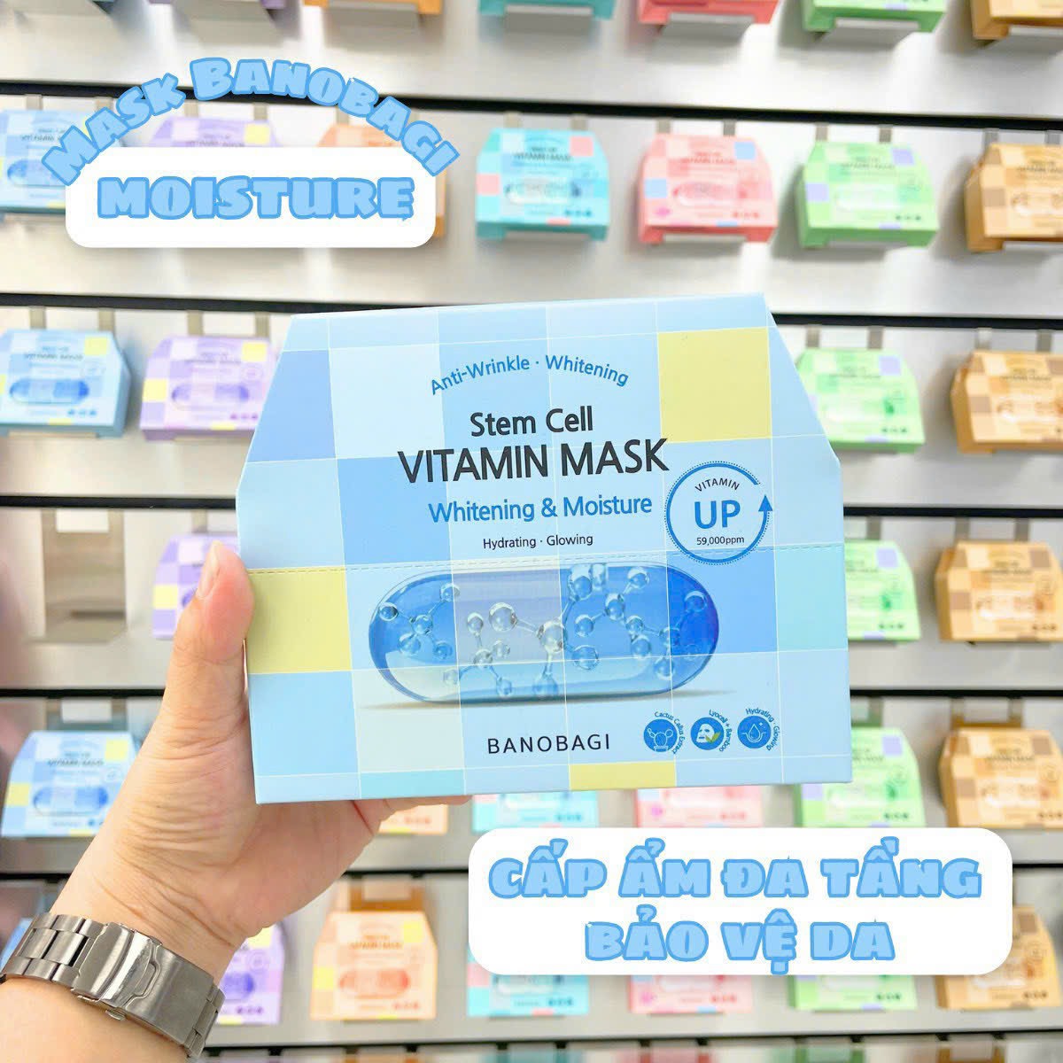 c807 - Mặt Nạ Dưỡng Trắng Da , Giảm Mụn BANOBAGI Stem Cell Vitamin Mask 30ml (Combo 10 Miếng)