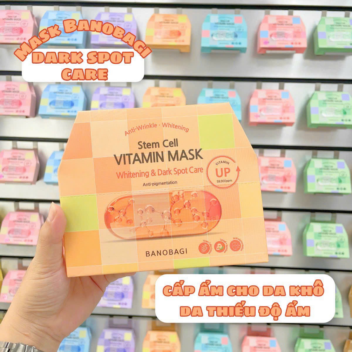 c807 - Mặt Nạ Dưỡng Trắng Da , Giảm Mụn BANOBAGI Stem Cell Vitamin Mask 30ml (Combo 10 Miếng)
