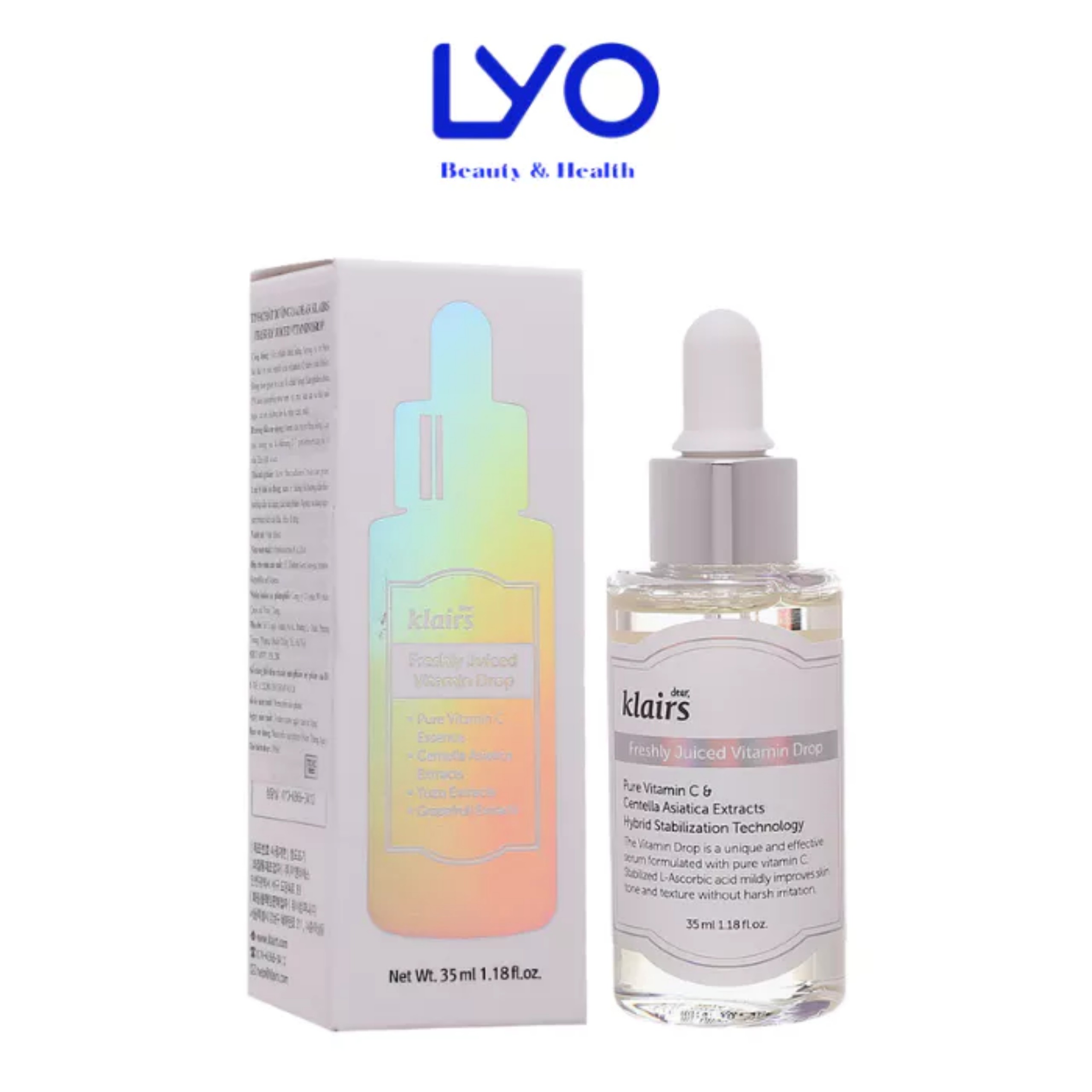Tinh Chất Vitamin C dưỡng trắng giảm thâm mụn, tái tạo da Klairs Freshly Juiced Vitamin Drop -  35ml