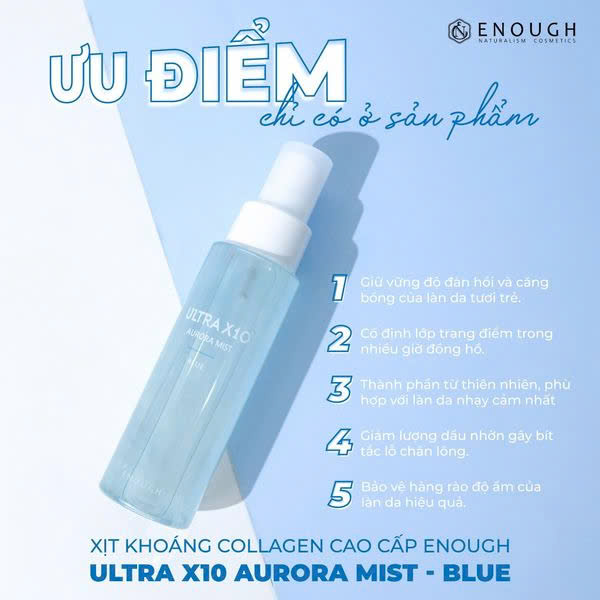 Xịt Khoáng Dưỡng Ẩm, Làm Dịu Da Enough Collagen Mist Các Loại Hàn Quốc 80ml & 100ml
