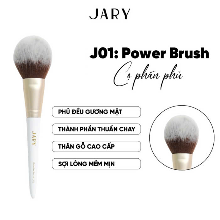 Bộ Cọ Trang Điểm Cao Cấp Thuần Chay Jary Makeup Brush Mềm Mại & Sắc Nét Hàn Quốc