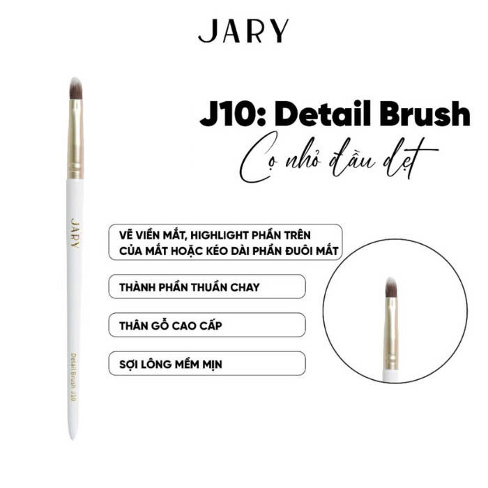 Bộ Cọ Trang Điểm Cao Cấp Thuần Chay Jary Makeup Brush Mềm Mại & Sắc Nét Hàn Quốc