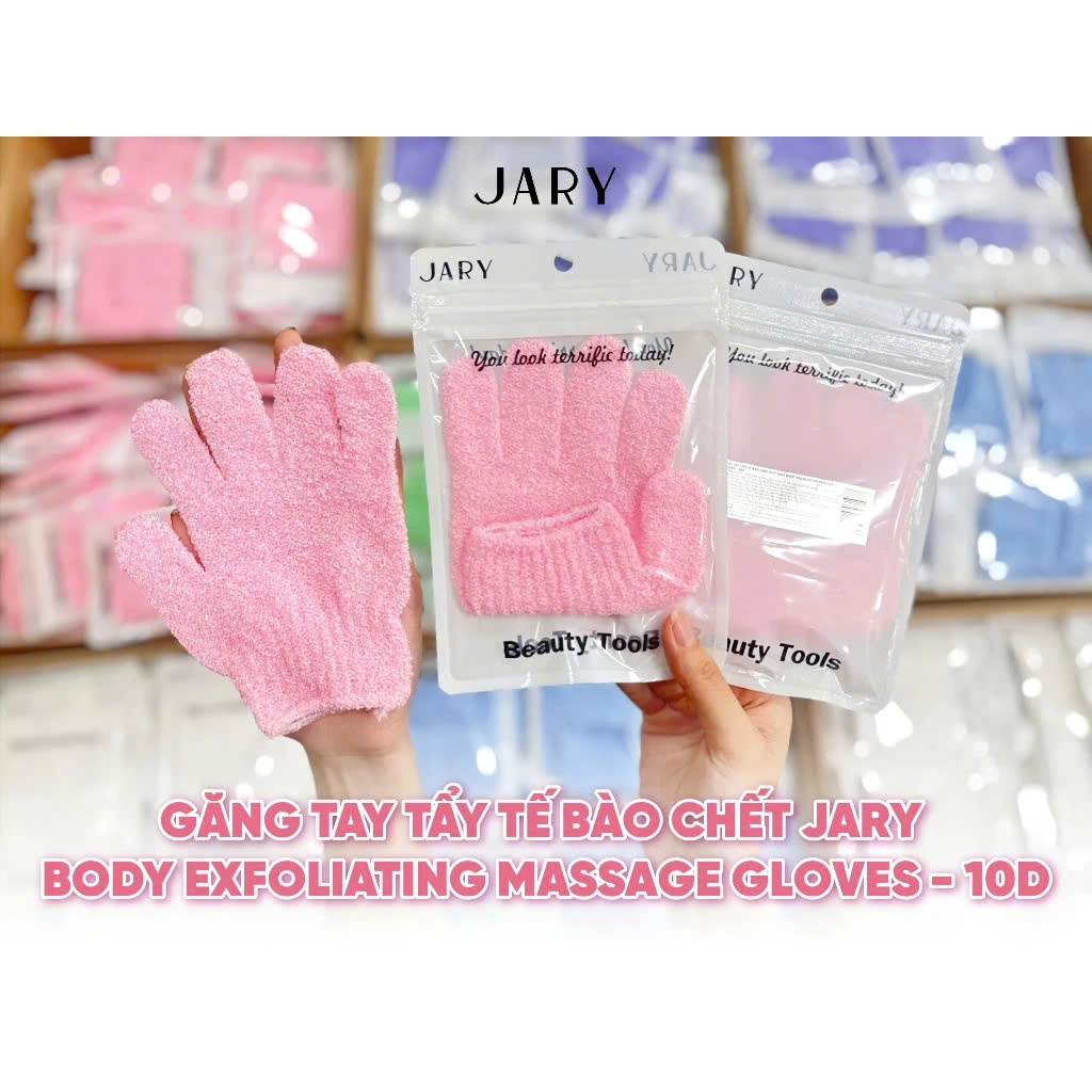 Găng Tay Tẩy Tế Bào Chết Toàn Thân Jary 40D Body Exfoliating Massage / 10D Body Scrubber Gloves Hàn Quốc