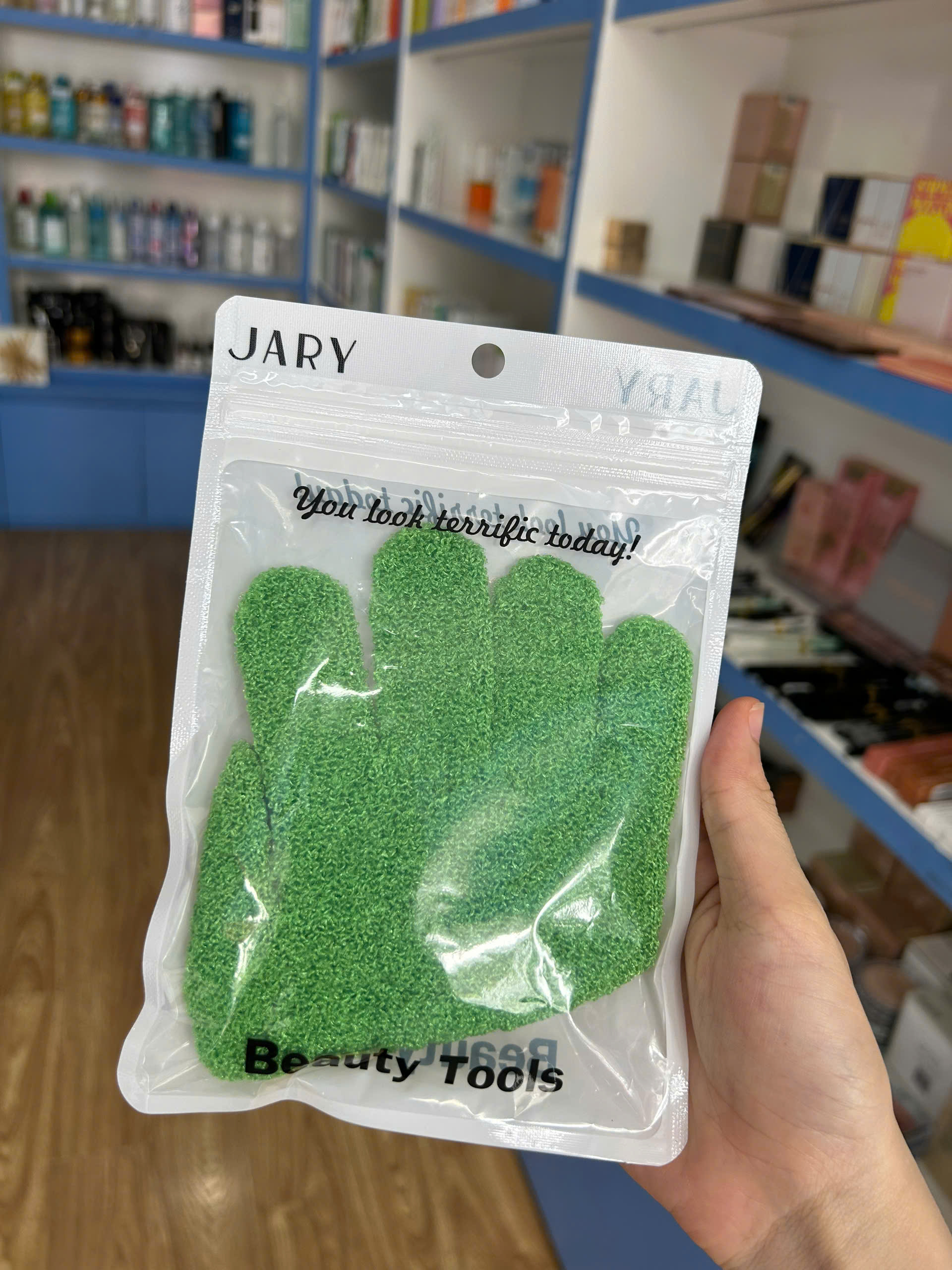 Găng Tay Tẩy Tế Bào Chết Toàn Thân Jary 40D Body Exfoliating Massage / 10D Body Scrubber Gloves Hàn Quốc
