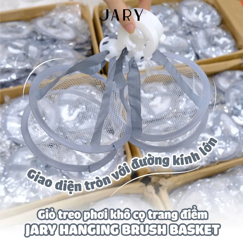 Chậu Làm Sạch Cọ & Giỏ Treo Phơi Khô Cọ Trang Điểm Jary Slicone Makeup Brush Cleaning / Hanging Brush Basket