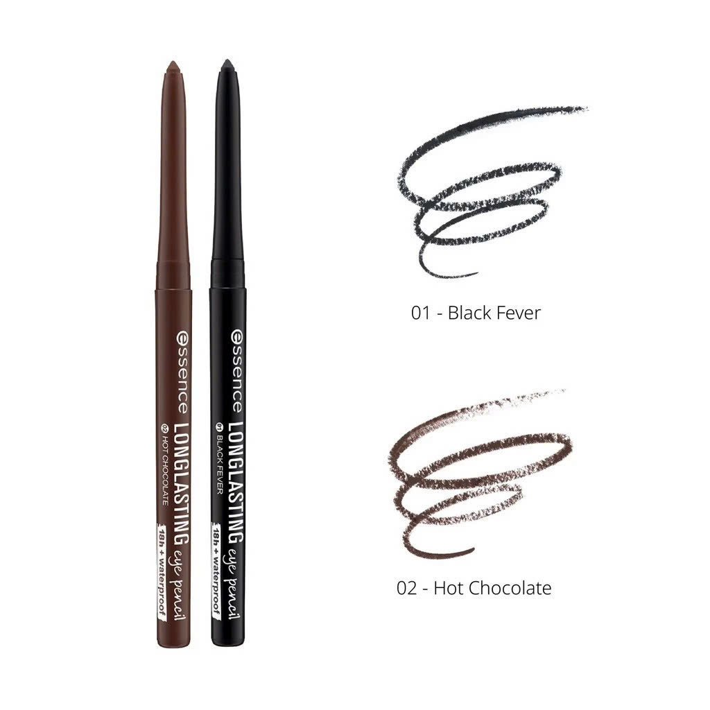 Chì Kẻ Mắt 2 Màu Essence Long-Lasting Eye Pencil Lên Màu Chuẩn Sắc Nét, Giữ Màu Suốt 18h, Chống Nước Hiệu Quả 1g