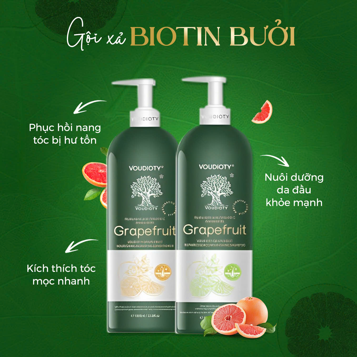 a429 - BIOTIN - Combo Gội / Xả Bưởi Grapefruit 500ml