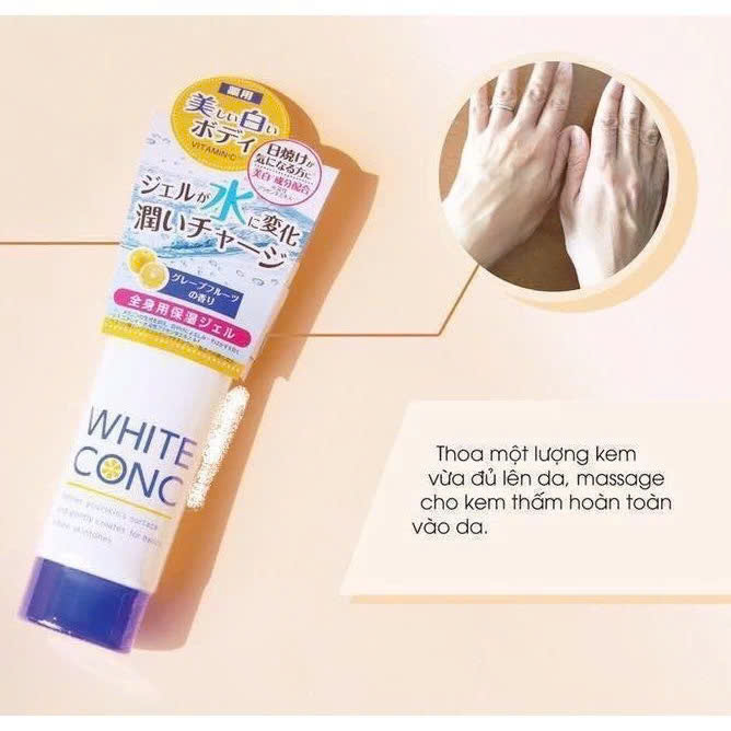 Sữa Dưỡng Thể Trắng Da Nâng Tone White Conc Body CC Cream With Vitamin C Nhật Bản 200g