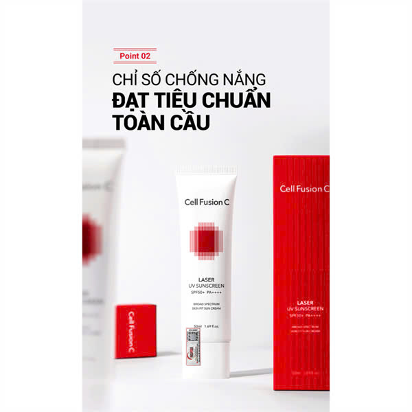 Kem Chống Nắng Cell Fusion C Laser Sunscreen 100 SPF50+ PA+++ Xanh - Đỏ - Hồng 50ml