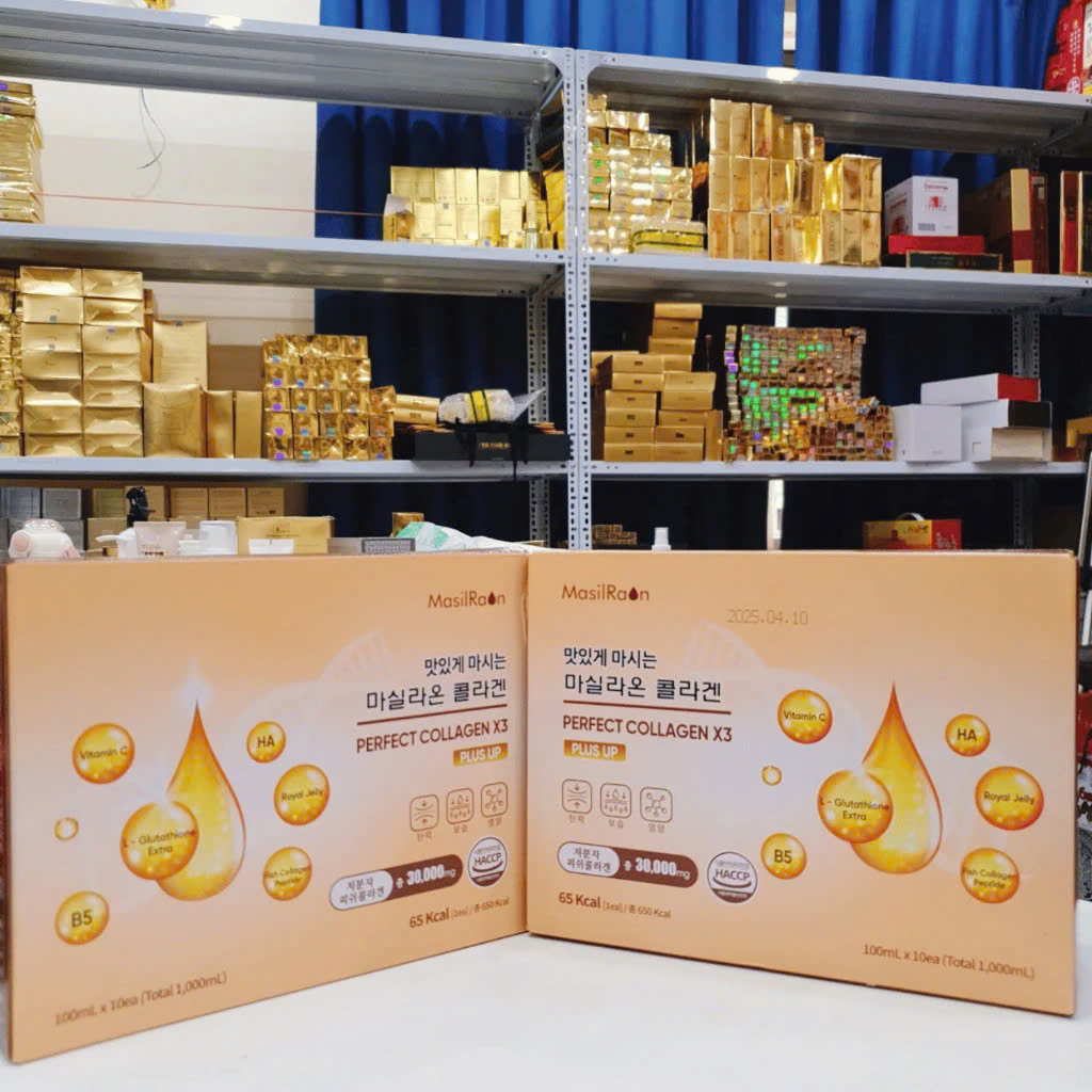 Nước Uống Collagen Làm Đẹp Da, Duy Trì Vẻ Đẹp trẻ trung, Quyến Rũ Masilraon Perfect x3 3000mg Hàn Quốc Hộp 10 Túi
