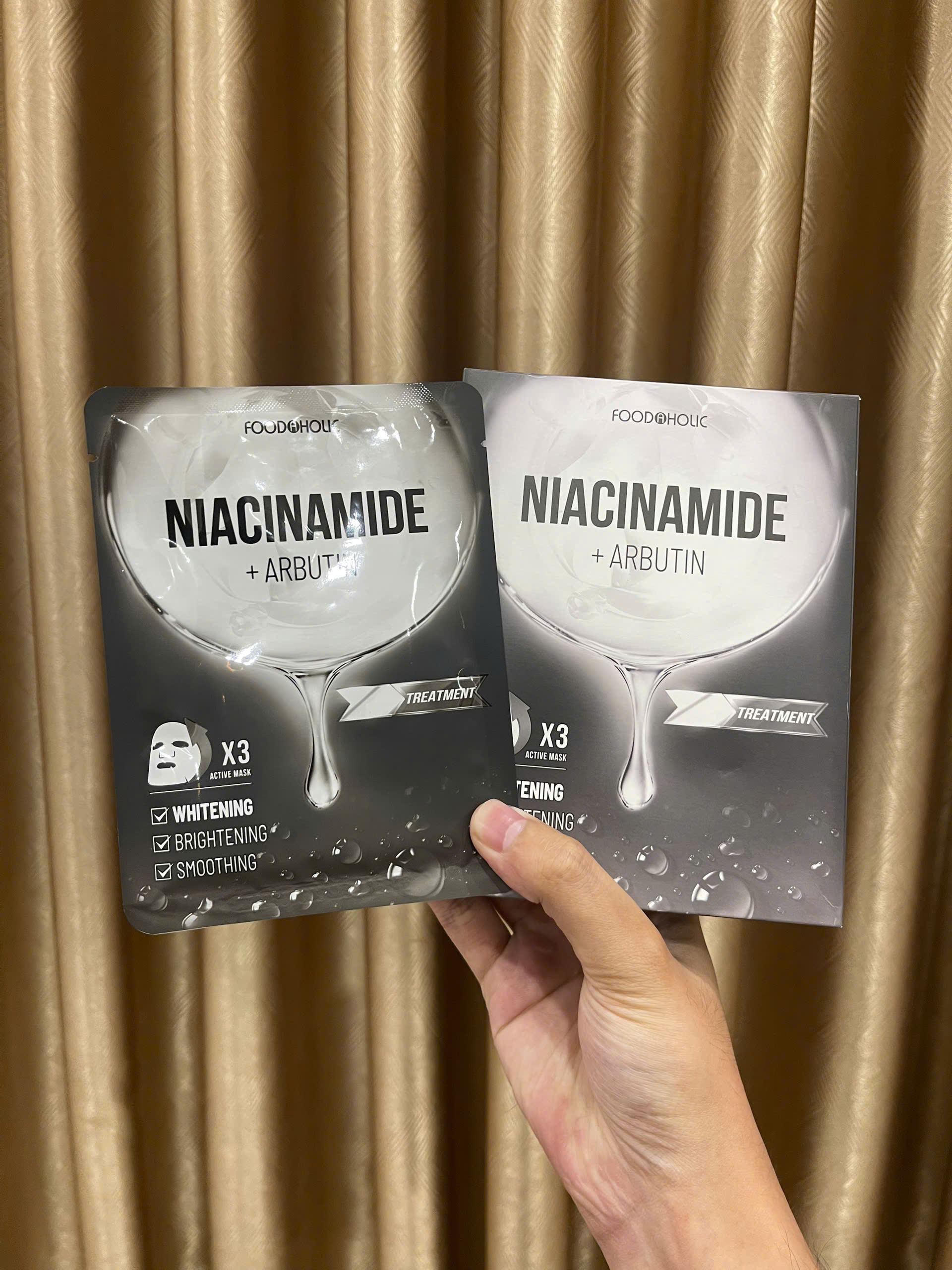 Mặt Nạ Dưỡng Ẩm, Dưỡng Trắng Da Foodaholic Niacinamide + Arbutin Mask Hàn Quốc 23g