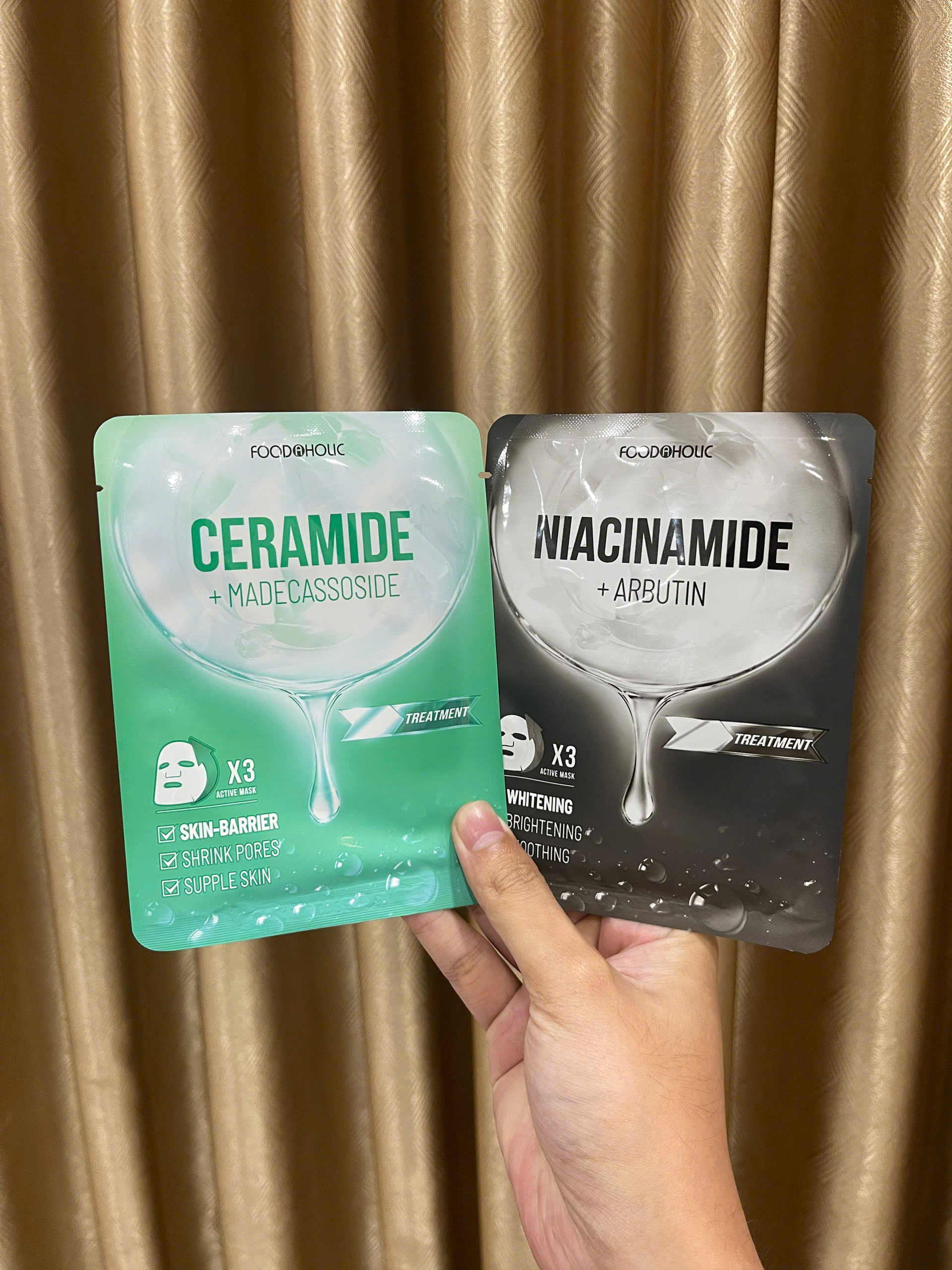 Mặt Nạ Dưỡng Ẩm, Dưỡng Trắng Da Foodaholic Niacinamide + Arbutin Mask Hàn Quốc 23g
