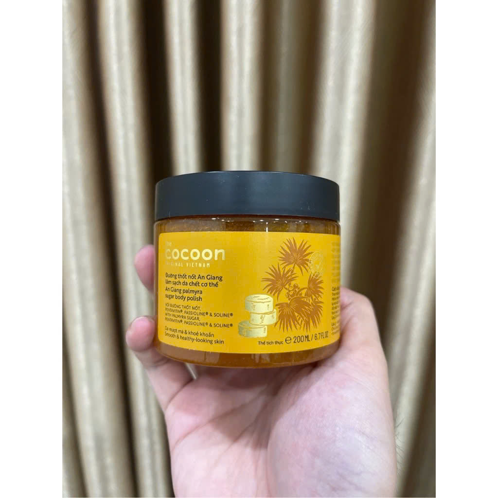 Tẩy Tế Bào Chết Body Đường Thốt Nốt An Giang Cocoon Palmyra Palm Sugar Body Polish Làm Sạch Da, Giúp Da Mềm Mịn 200ml