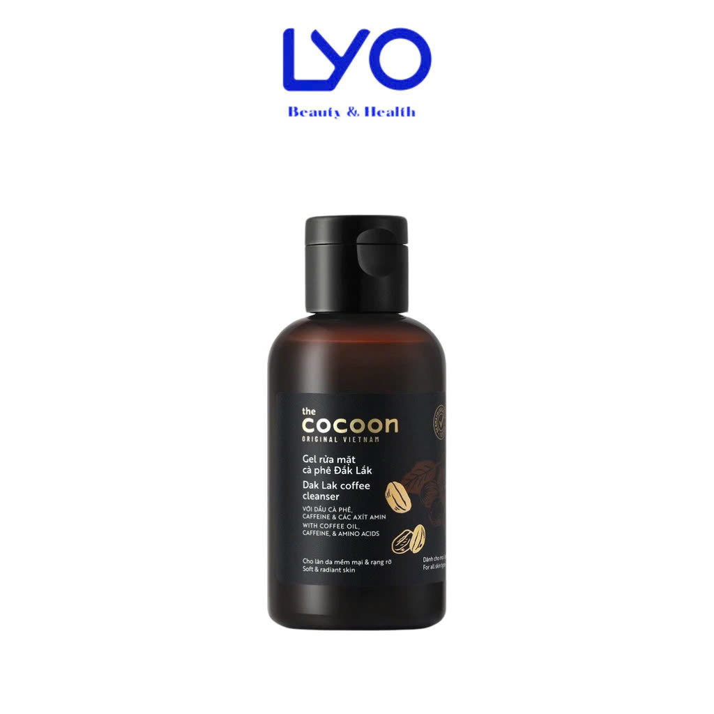 Gel Rửa Mặt Chiết Xuất Cà Phê Đắk Lắk Cocoon Dak Lak Coffee Cleanser Làm Sạch Dịu Nhẹ, Giúp Da Tươi Mát & Mịn Màng 140ml