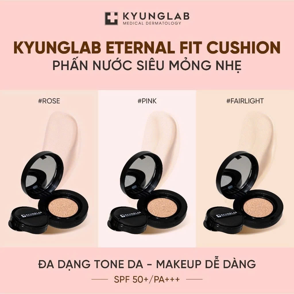 Phấn Nước Siêu Mỏng Nhẹ, Che Phủ Tối Ưu KyungLab Eternal Fit Cushion Foundation Kyung Lab Hàn Quốc 14g