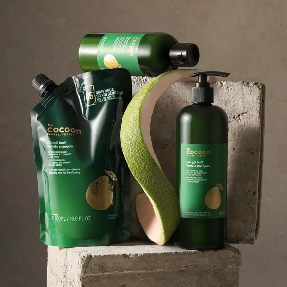 Combo Gội Xả Bưởi Không Sulfate Cocoon Pomelo Shampoo / Hair Conditioner Giúp Phục Hồi, Giảm Gãy Rụng Tóc 310ml-500ml