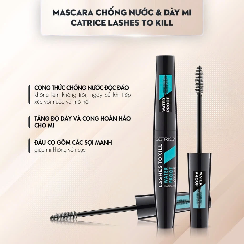 Mascara Chuốt Mi Catrice Lashes To Kill Giúp Đôi Mi Cong Dày, Chống Nước & Lâu Trôi 10ml