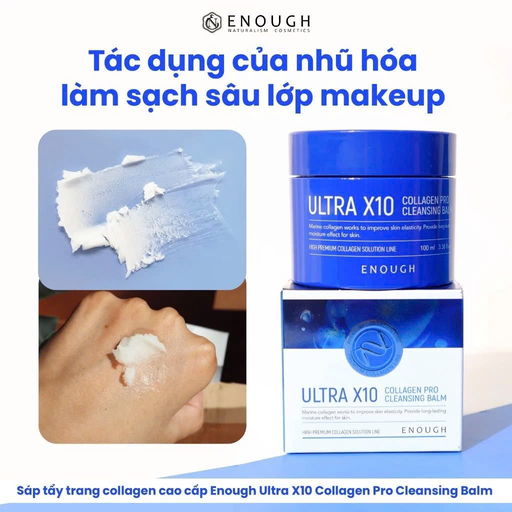 Sáp Tẩy Trang Cao Cấp Giữ Ẩm, Chống Lão Hóa Enough Pro Cleansing Balm Hàn Quốc 100ml