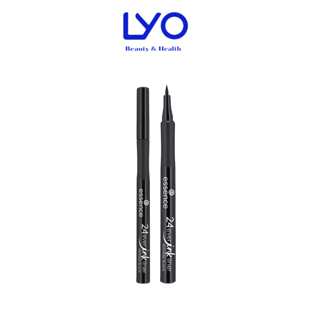 Bút Dạ Kẻ Mắt Essence 24ever Ink Liner 01 Intense Black Không Thấm Nước & Lem Trôi, Bền Màu Suốt 24h 1,2ml